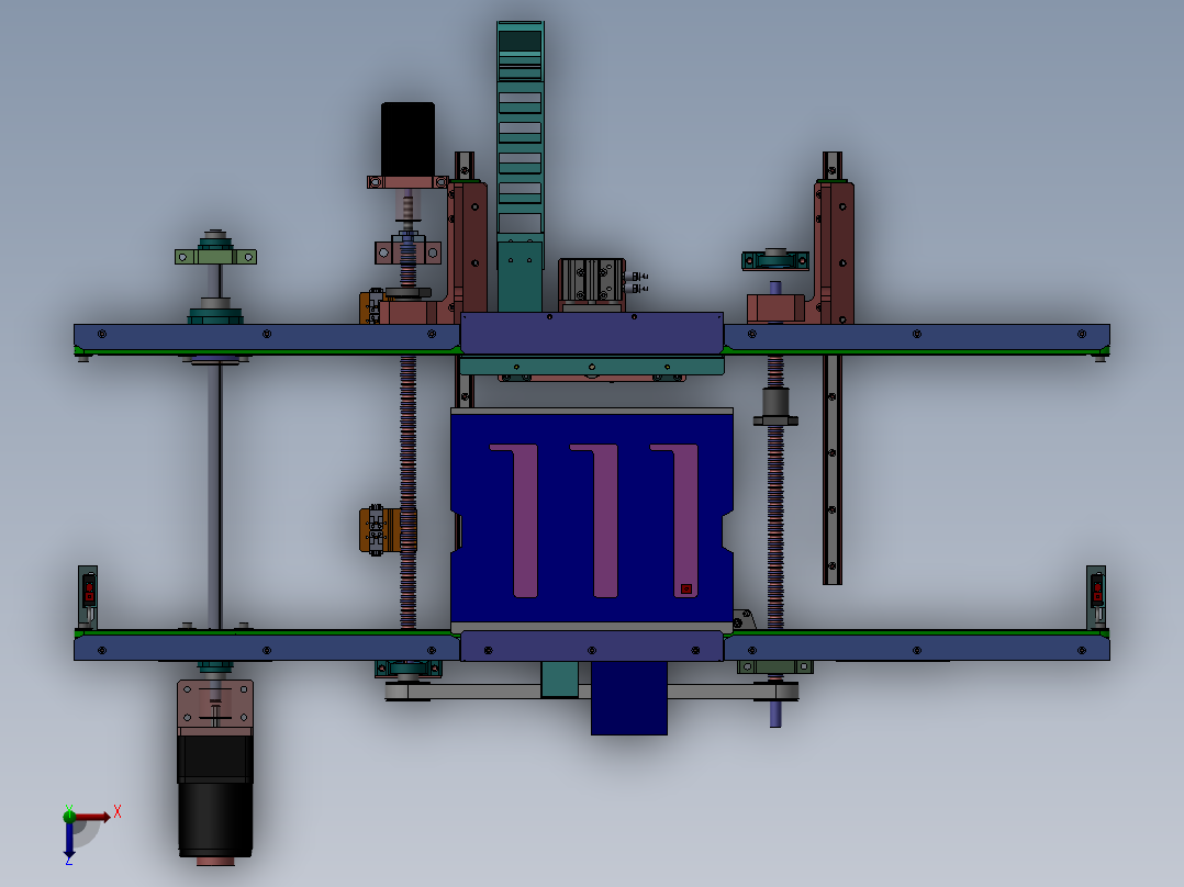 1.09米宽度可调输送机俯视图