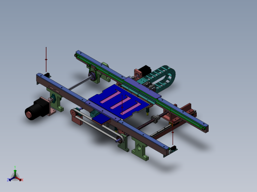 1.09米宽度可调输送机正等轴测缩略图