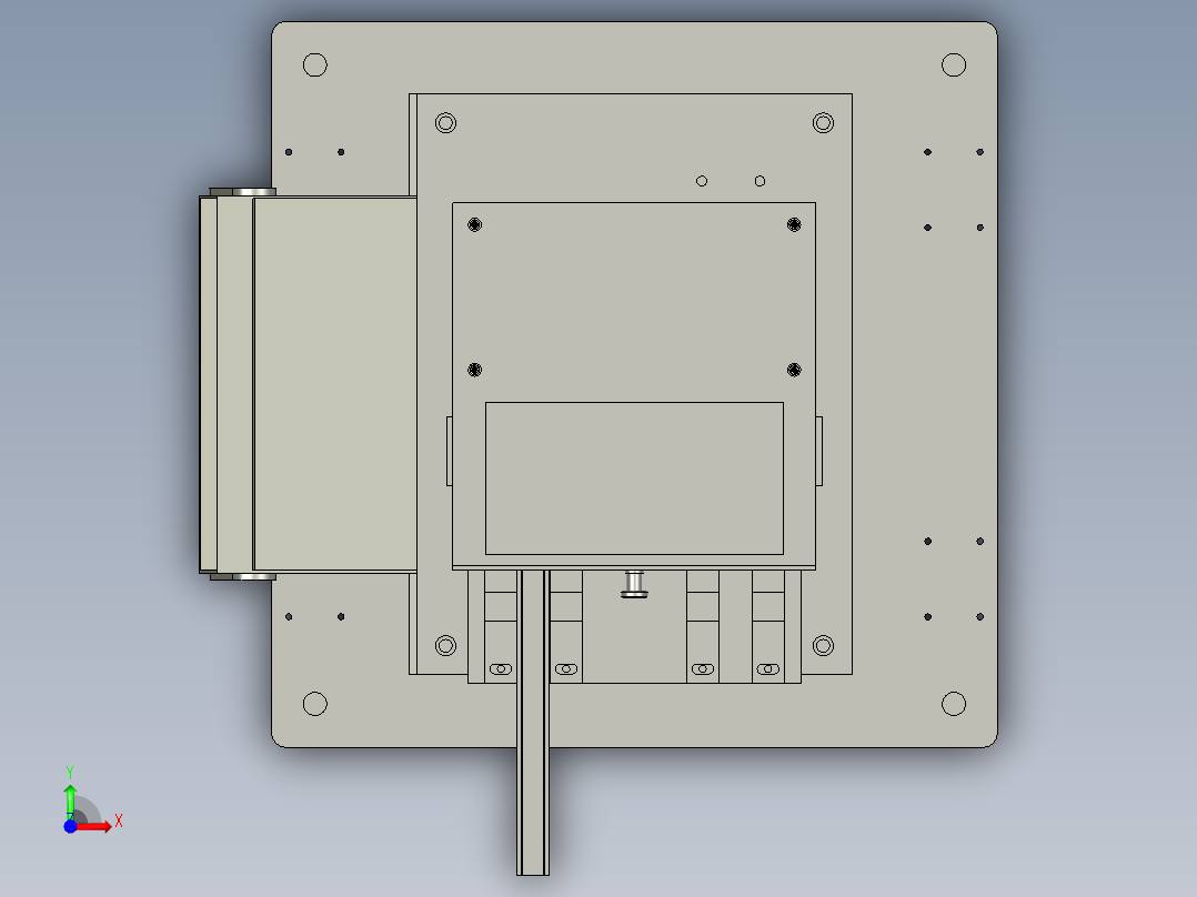 双边自动送料裁断机前视图