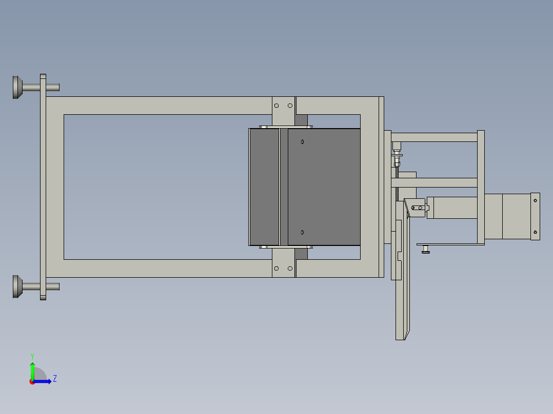 双边自动送料裁断机左视图