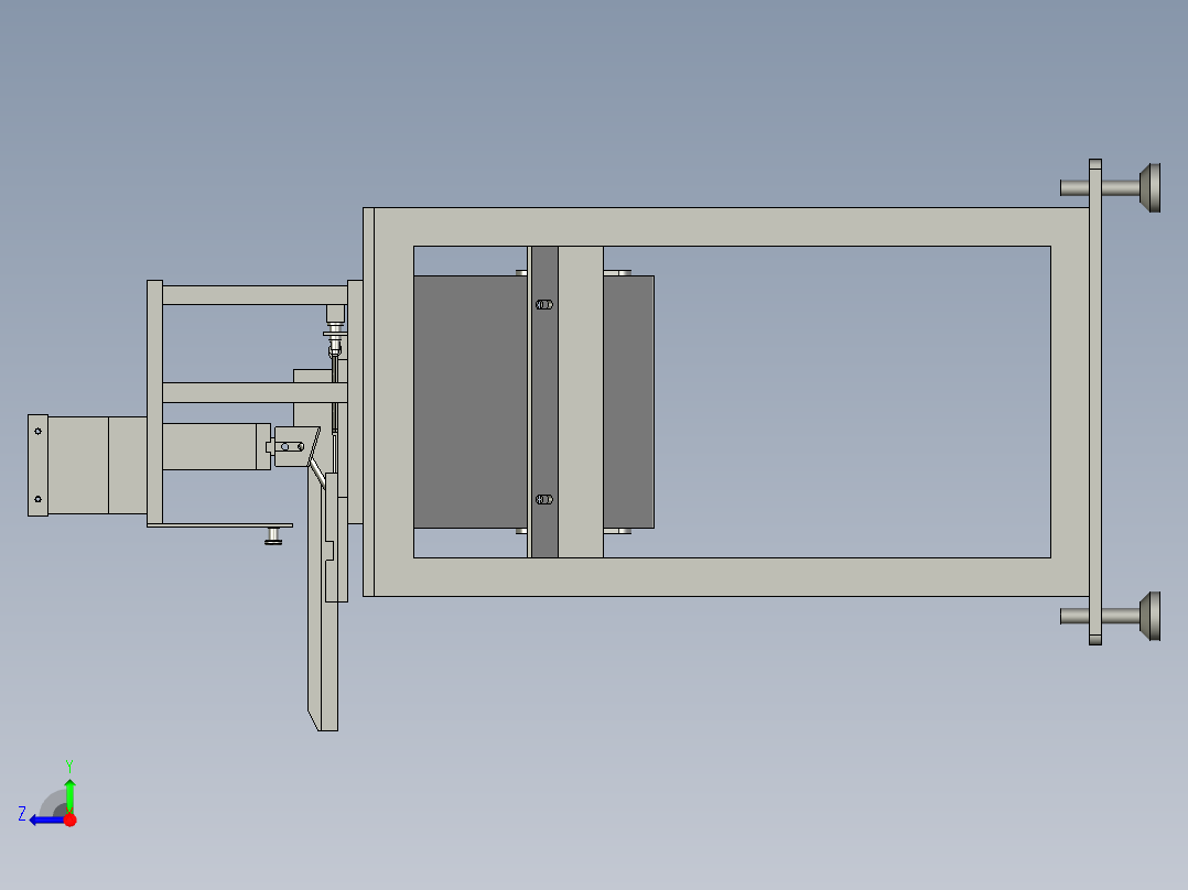 双边自动送料裁断机右视图