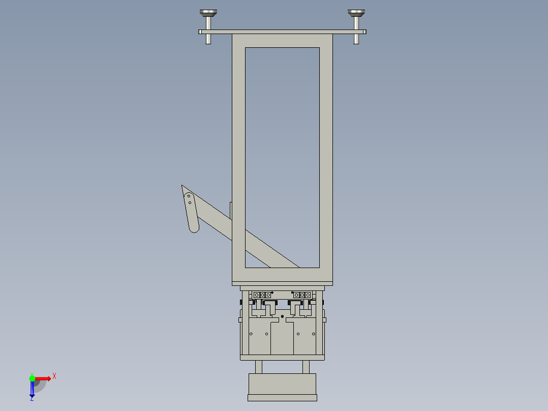 双边自动送料裁断机俯视图