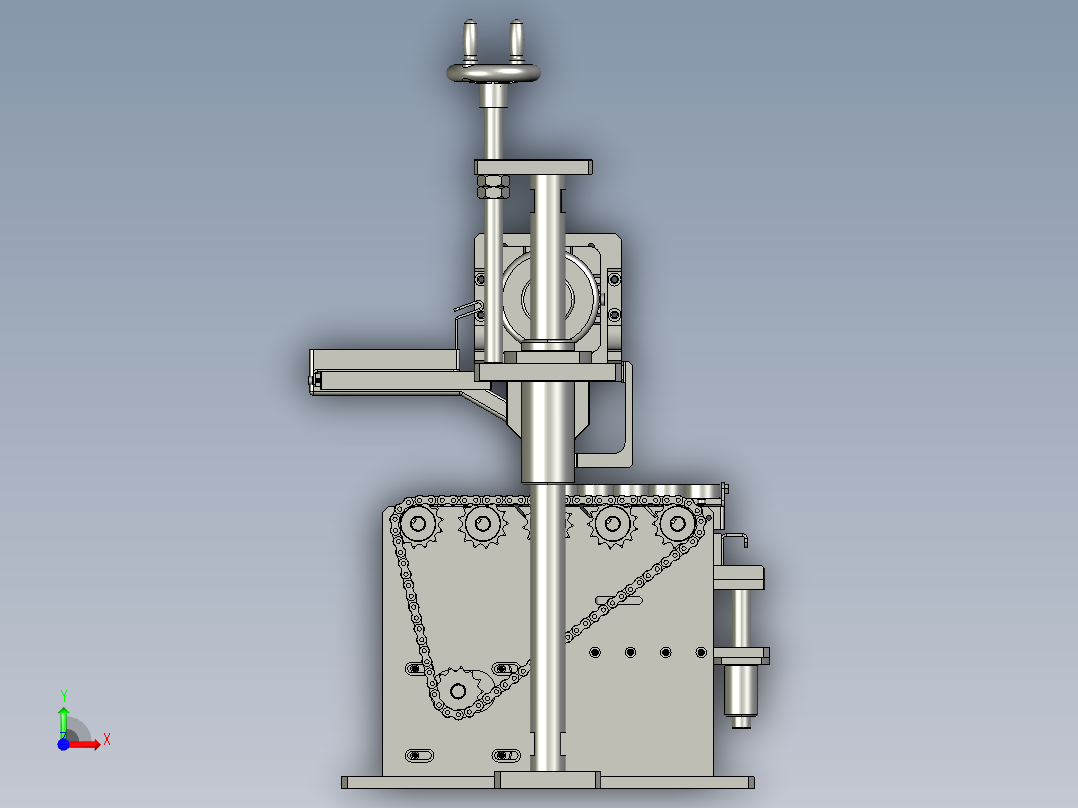 RS-滚胶机第二段组合图-链轮链条前视图