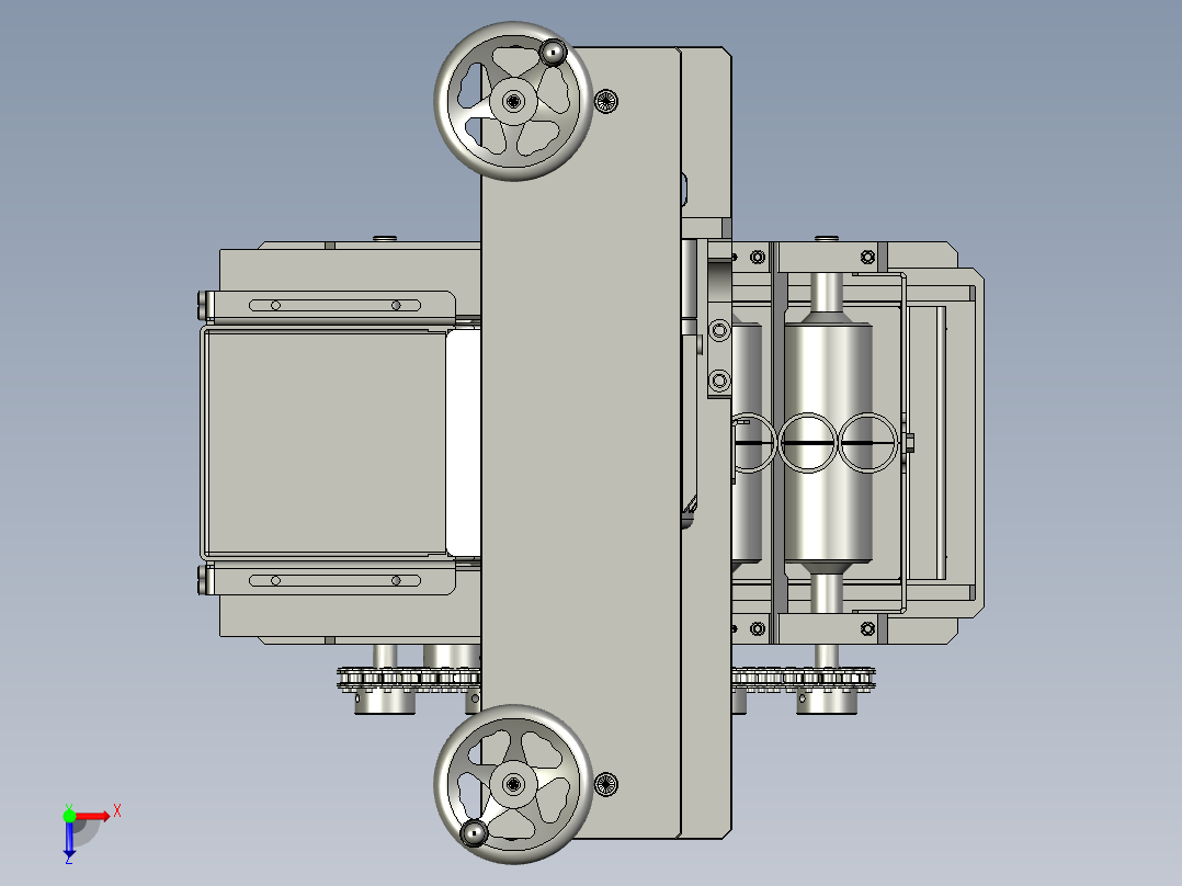 RS-滚胶机第二段组合图-链轮链条俯视图