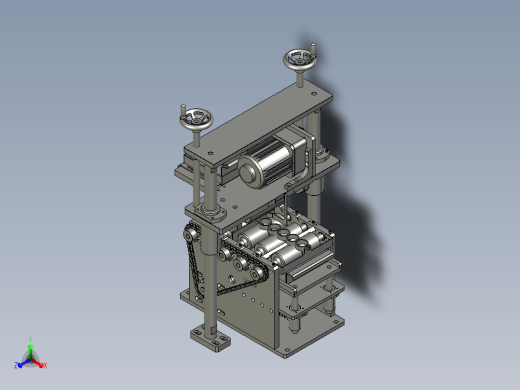 RS-滚胶机第二段组合图-链轮链条正等轴测缩略图
