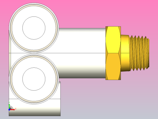 快速接头KQ2LU外螺偏三通接头[KQ2LU06-01S]前视缩略图
