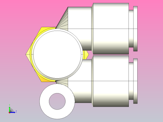 快速接头KQ2LU外螺偏三通接头[KQ2LU06-01S]左视缩略图