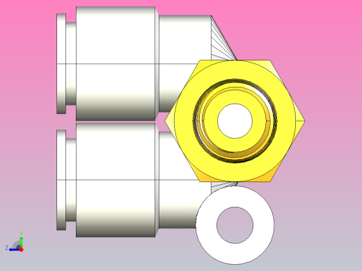 快速接头KQ2LU外螺偏三通接头[KQ2LU06-01S]右视缩略图