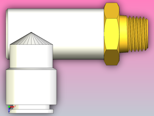 快速接头KQ2LU外螺偏三通接头[KQ2LU06-01S]俯视缩略图