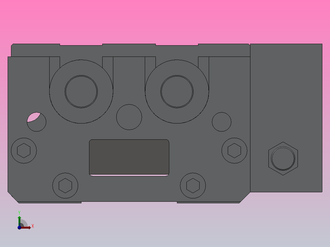 气动滑台HMXS20系列[HMXS20-20AS]前视图