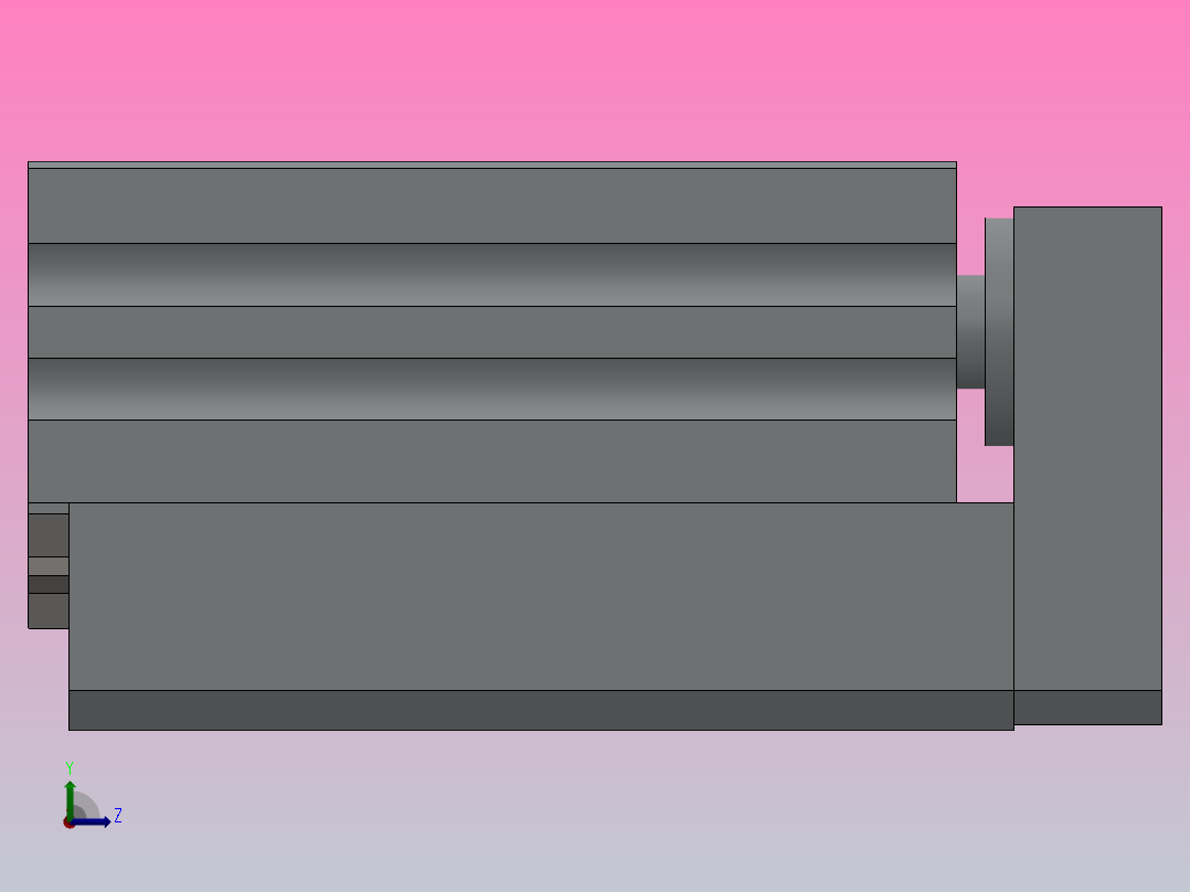 气动滑台HMXS20系列[HMXS20-20AS]左视图