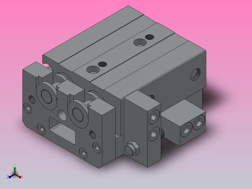 气动滑台HMXS20系列[HMXS20-20AS]正等轴测缩略图