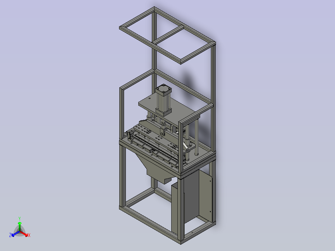 汽车门窗外水切密封条冲孔模设计主视图