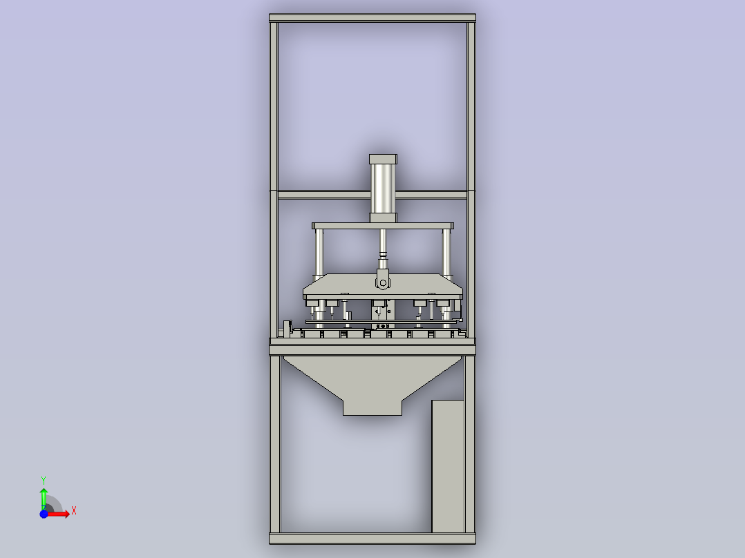 汽车门窗外水切密封条冲孔模设计前视图