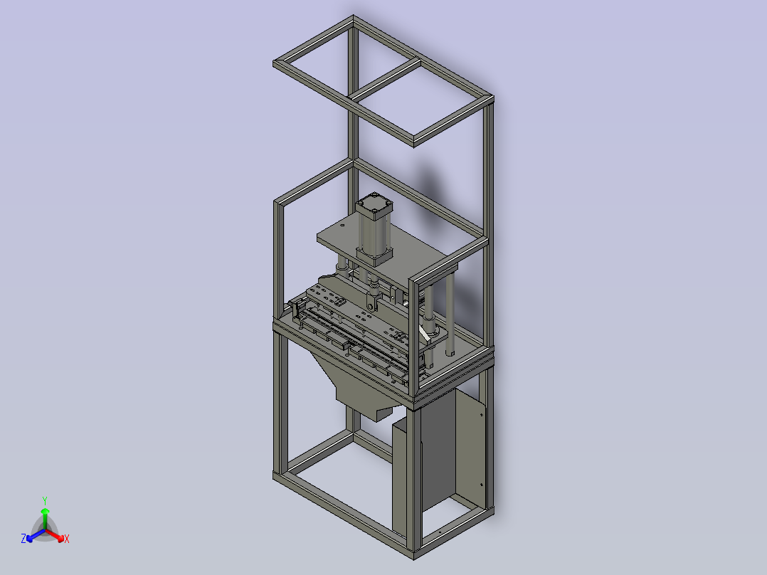 汽车门窗外水切密封条冲孔模设计正等轴测图