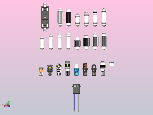 led灯泡元器件后视缩略图