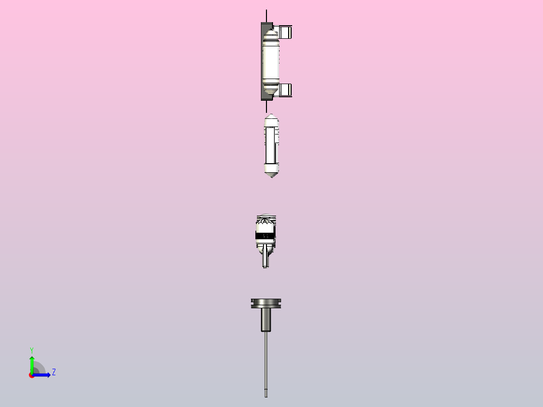 led灯泡元器件左视图