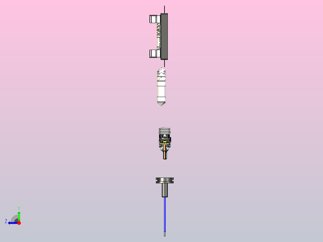 led灯泡元器件右视图