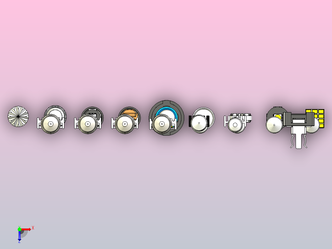 led灯泡元器件俯视图