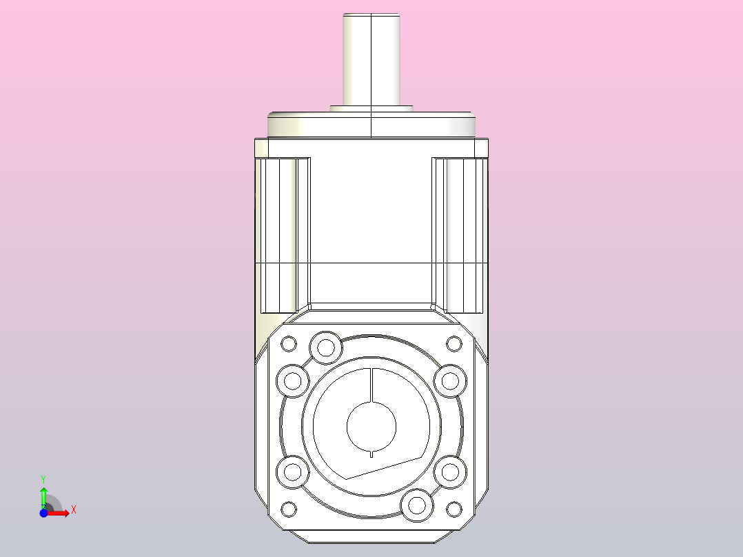 鑫松PBR090-L1-S2-P1-19-70-90-M6斜齿行星减速机前视图
