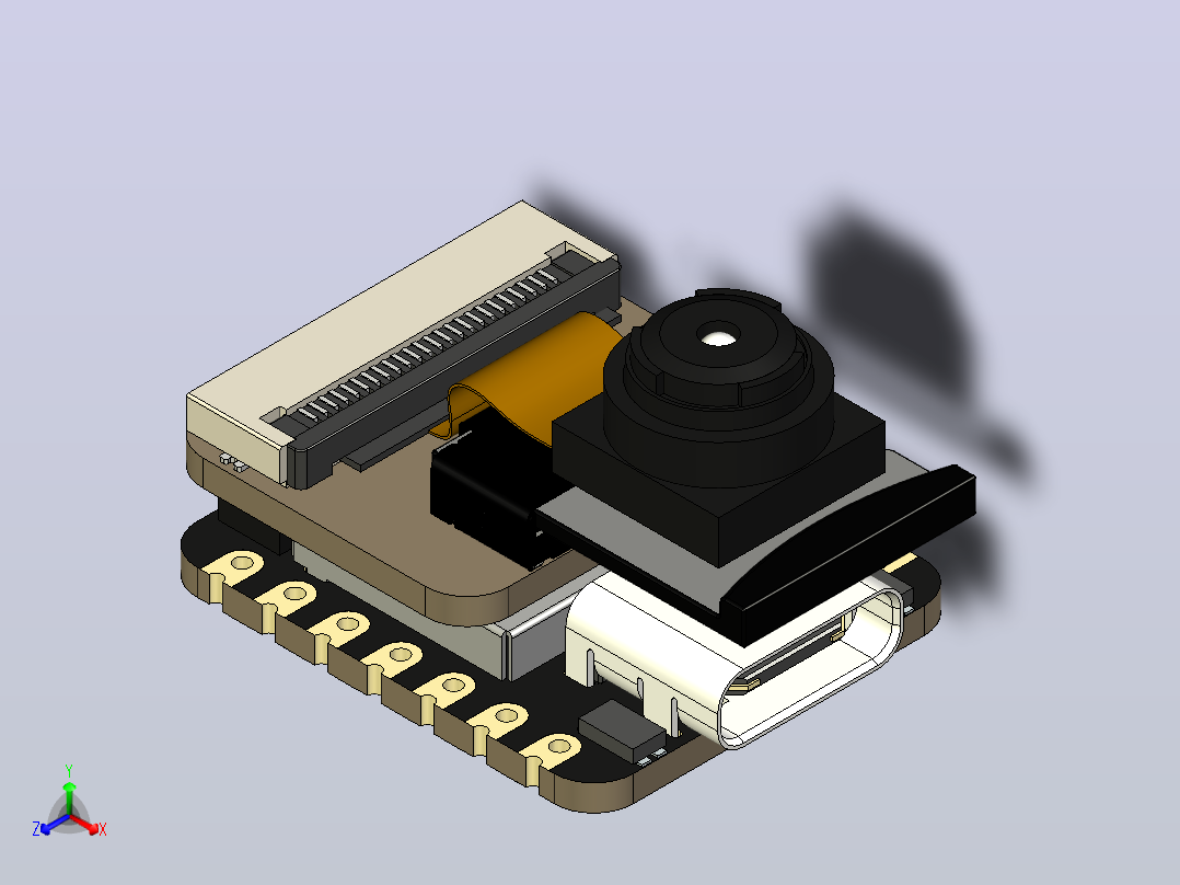 Seeed Studio XIAO ESP32S3 Sense采用双核ESP32S3芯片，支持Wi-Fi和无线连接主视图