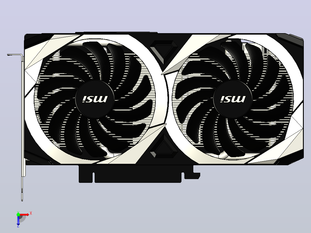 微星rtx 3070 ventus 2x俯视图