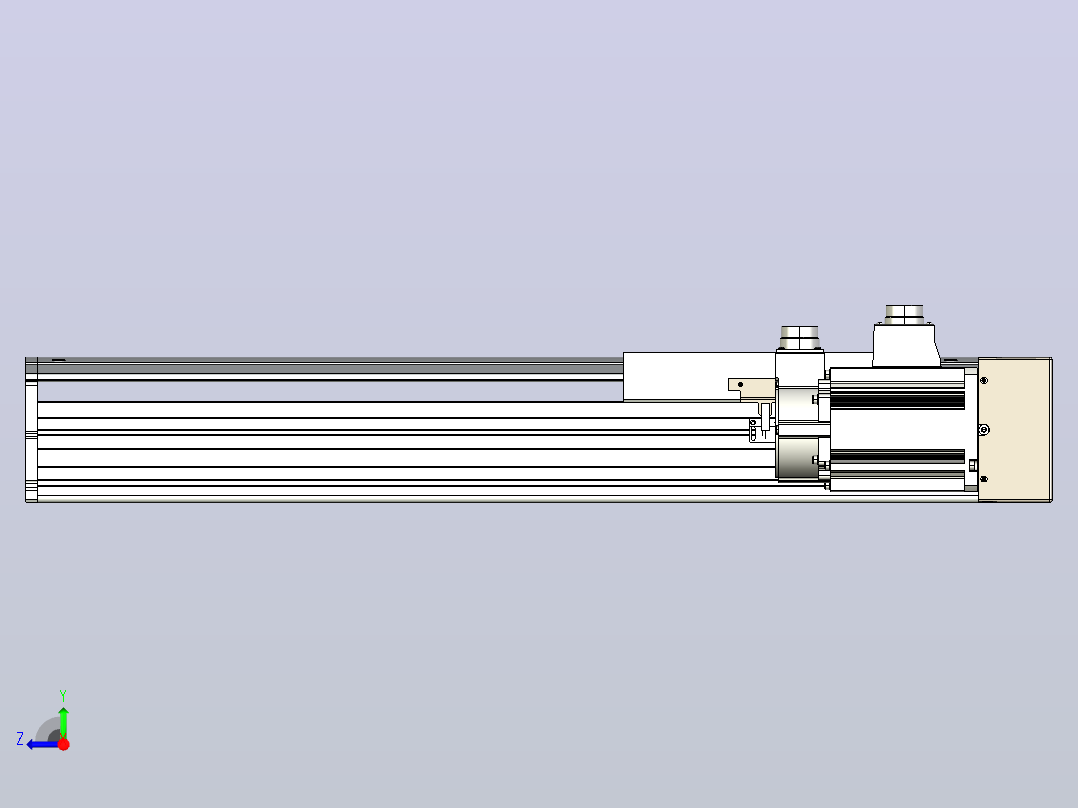 日规模组半封闭丝杆TPA-HNR-220D-3210C-L400-ML-C-P1K-N3右视图