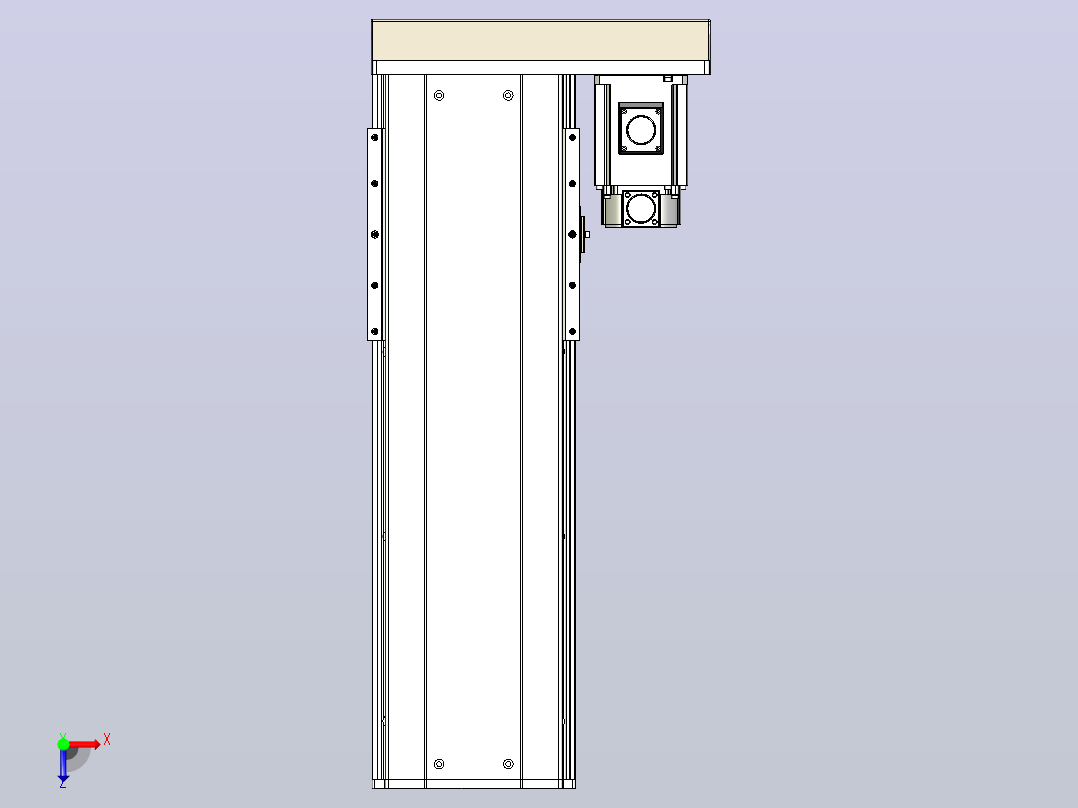 日规模组半封闭丝杆TPA-HNR-220D-3210C-L400-ML-C-P1K-N3俯视图