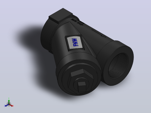 Y型过滤器，管道过滤器FNW-FNW559J正等轴测缩略图