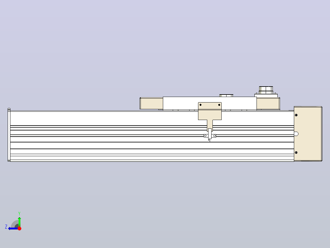 滚珠丝杠直线轴带导轨全封闭TPA-HCR-220D-3210C-L250-MR-C-P1K-N3右视图