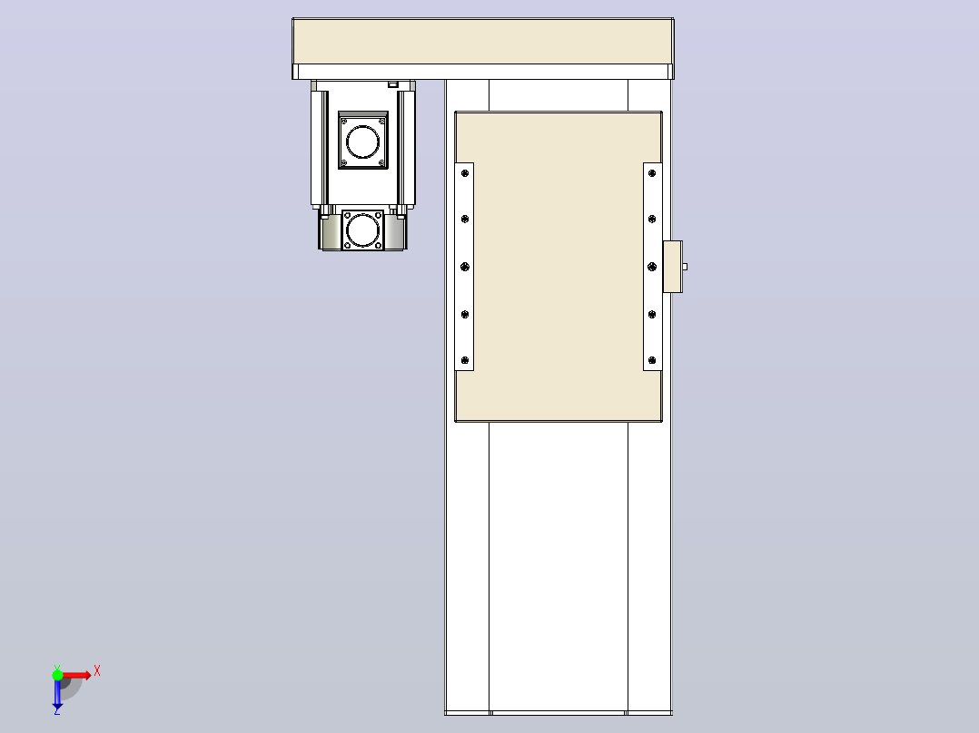 滚珠丝杠直线轴带导轨全封闭TPA-HCR-220D-3210C-L250-MR-C-P1K-N3俯视图