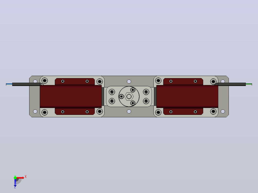 带上部载荷应用的悬臂应变仪V2.0，带双应变仪Alfa GL-50俯视图