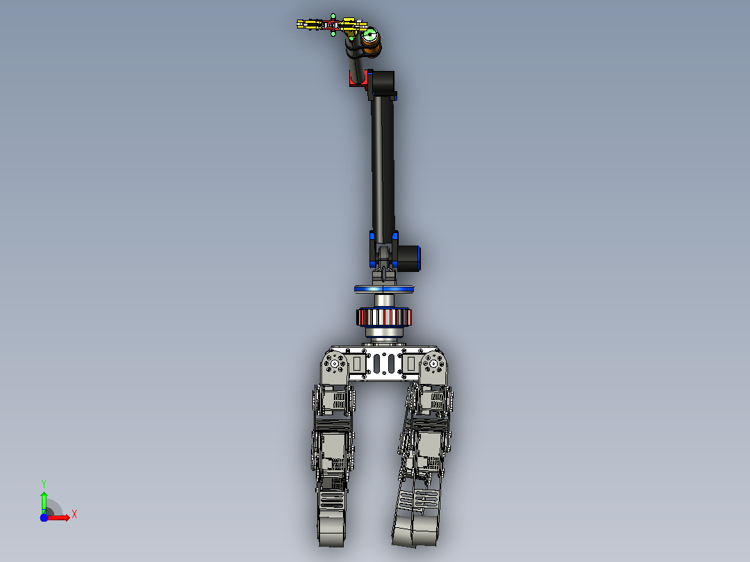 探索拆解型机械狗前视图