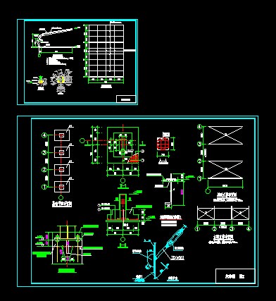 某地钢结构汽车棚结构设计施工图纸