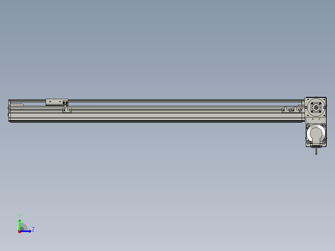MT75BT半封闭皮带滑台[MT75BT.L80.700.RD.P40.C3]左视图