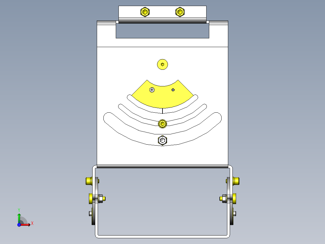 轴倾斜验证夹具前视图