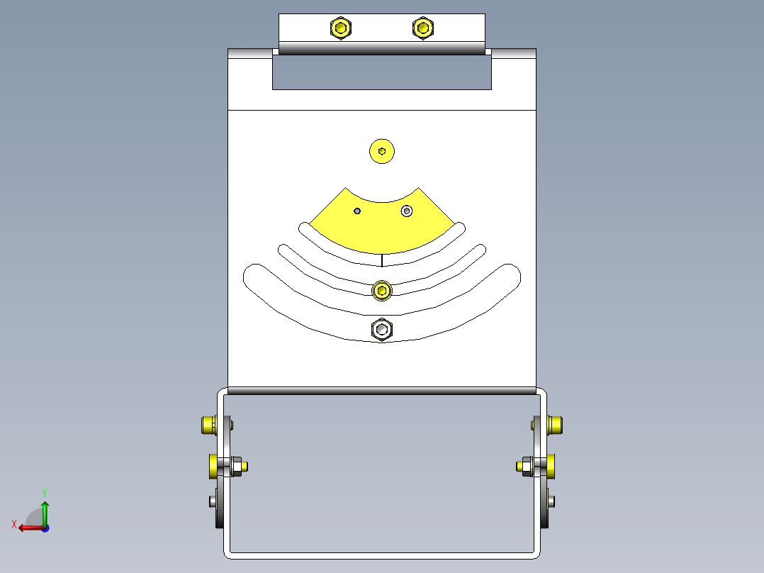 轴倾斜验证夹具后视图