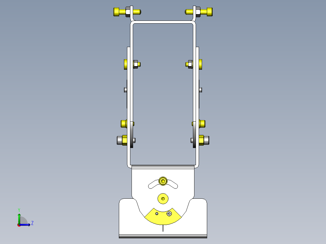 轴倾斜验证夹具左视图