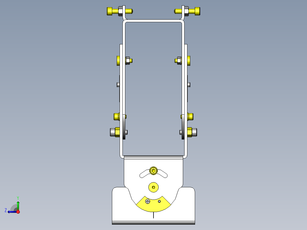 轴倾斜验证夹具右视图