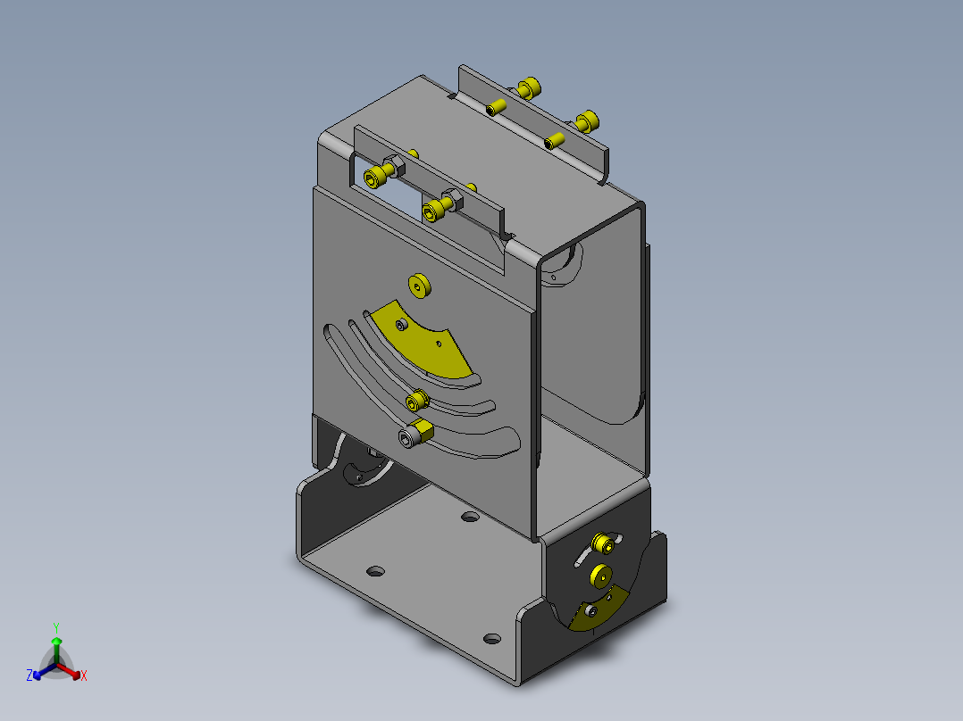 轴倾斜验证夹具正等轴测图