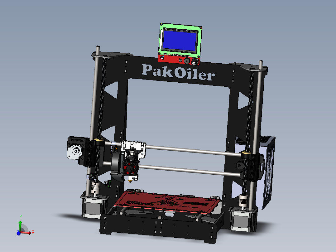 PakOiler 3d打印机结构模型sw19