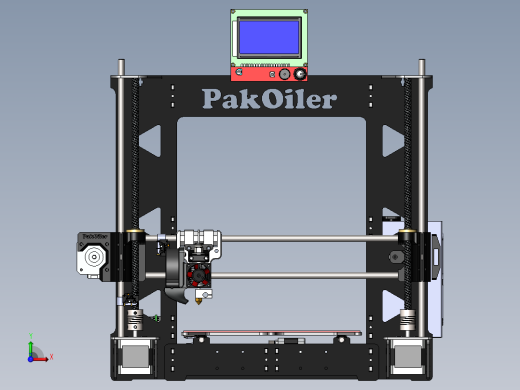 PakOiler 3d打印机结构模型sw19前视缩略图