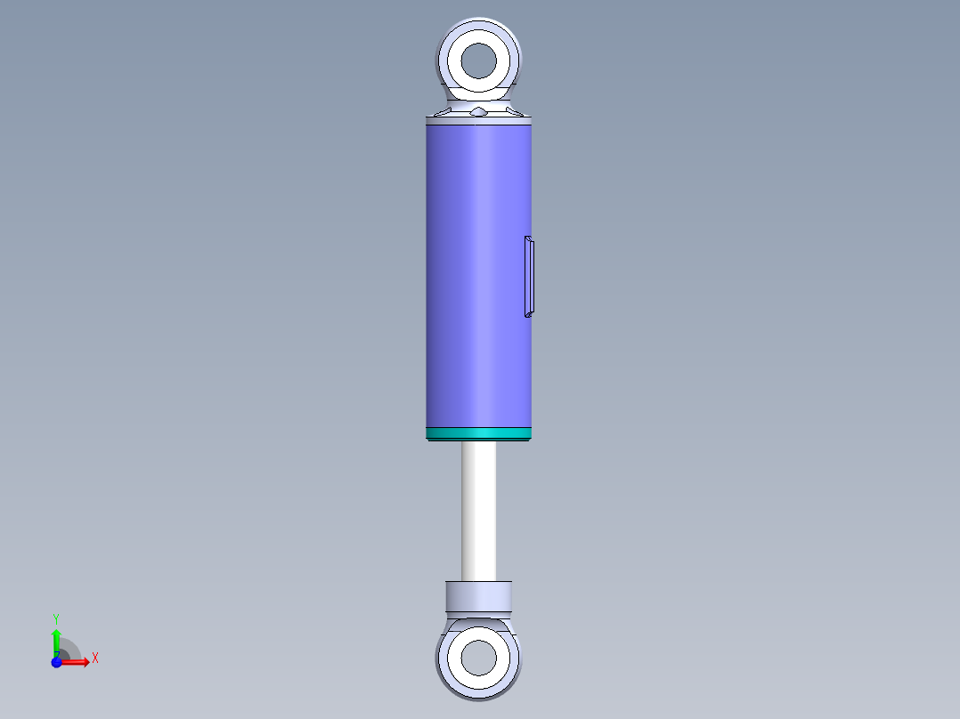 solidworks 液压缸阻尼器设计前视图
