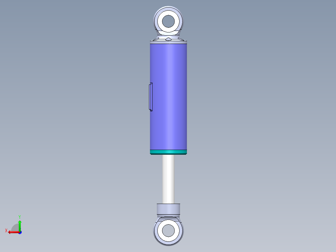 solidworks 液压缸阻尼器设计后视图