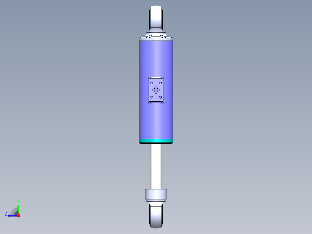 solidworks 液压缸阻尼器设计右视图