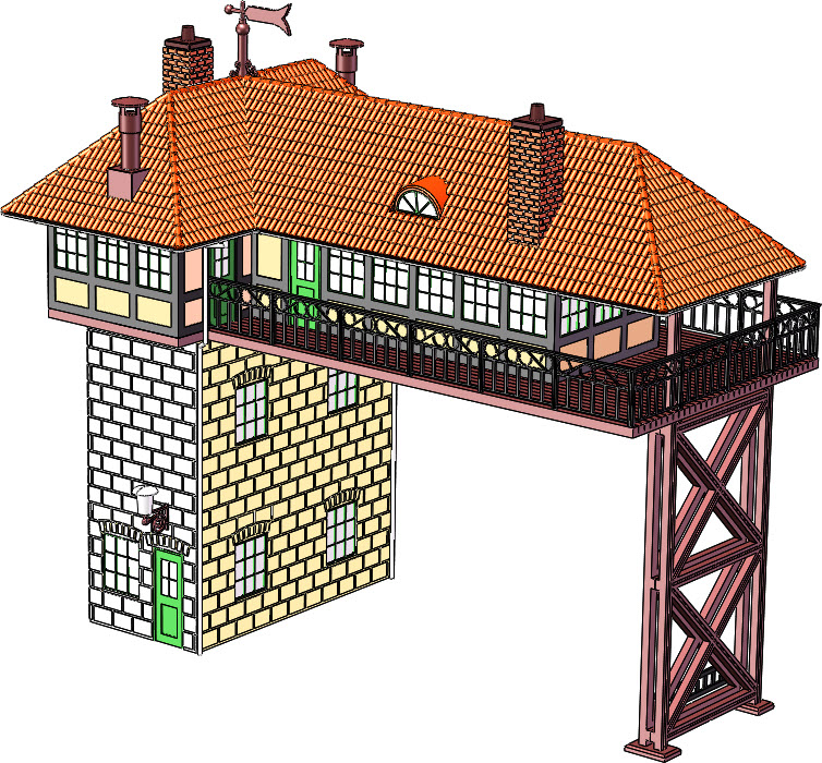 房屋信号塔瞭望塔瞭望亭岗亭
