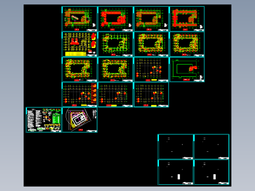 某六层办公楼框架结构建筑图结构图计算书6500平米左右