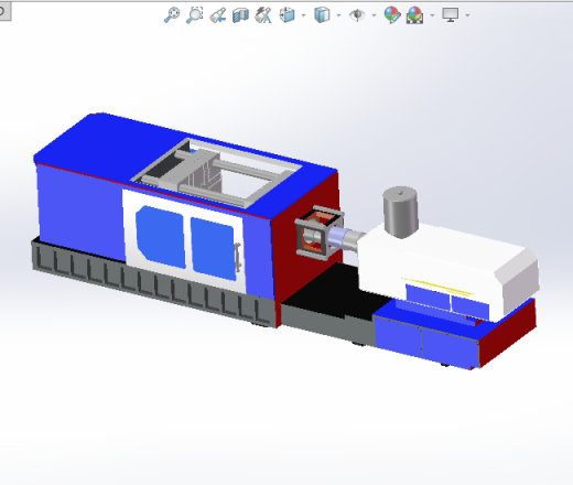 2款注塑机3d图纸 注塑机三维方案图 注塑机取料机械手3d三维模型缩略图
