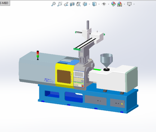 2款注塑机3d图纸 注塑机三维方案图 注塑机取料机械手3d三维模型缩略图