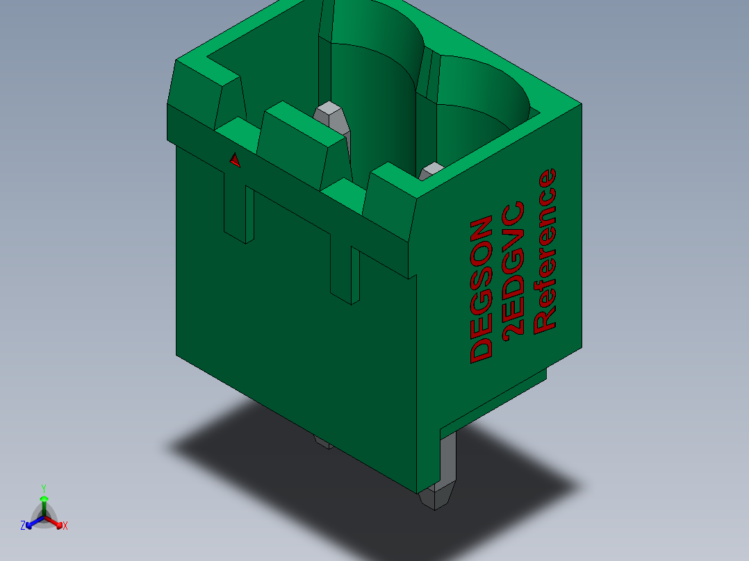 DEGSON 2EDG 系列 5.0mm 可插拔接线端子组-2EDGVC-5.0_5.08-xxP-14-00AH主视图